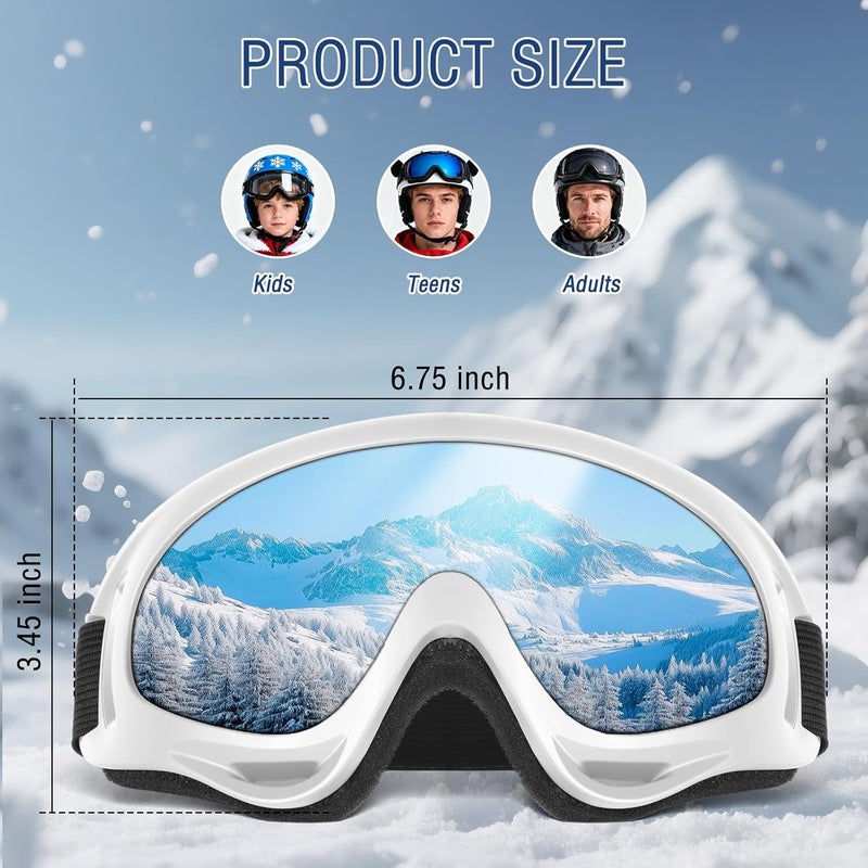 OXG Store Ski Snowboard Goggles for Men Women, UV Protection Ski Snow Goggles for Kids Youth Adult - Image 2